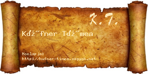 Küfner Tímea névjegykártya